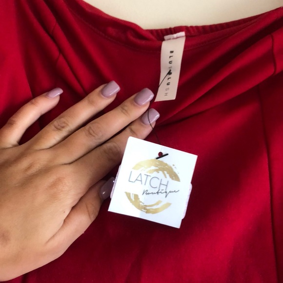 Red Blue Blush Dress - Picture 4 of 7